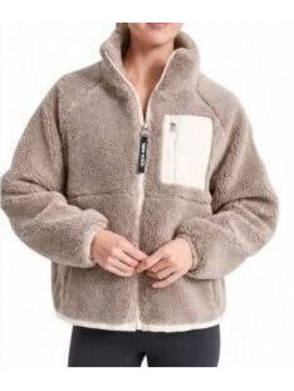Size M - DKNY Sport Sherpa Hybrid Teddy Cozy Jacket